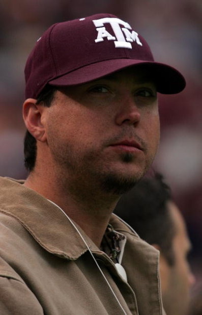 COLLEGE STATION, TX - NOVEMBER 23:  Pitcher Josh Beckett of the Boston Red Sox watches a game between the Texas Longhorns and the Texas A&M Aggies at Kyle Field November 23, 2007 in College Station, Texas.  (Photo by Ronald Martinez/Getty Images)
