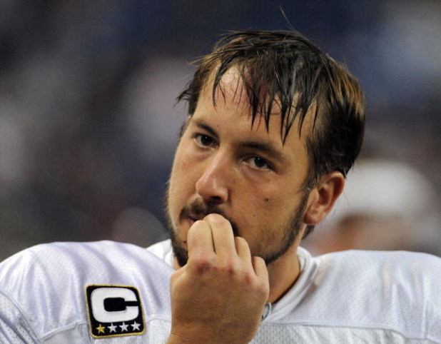 DETROIT - OCTOBER 05:  Kyle Orton #18 of the Chicago Bears on the sidelines during a 34-7 win over the Detroit Lions at Ford Field on October 5, 2008 in Detroit, Michigan.  (Photo by Harry How/Getty Images)