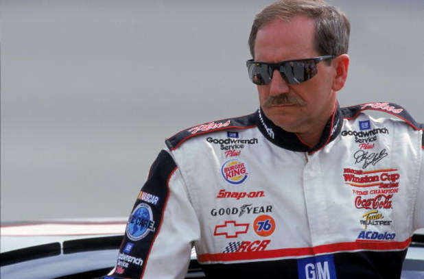 28 Apr 2000:  A close up of Dale Earnhardt Sr. as he looks on during the NAPA Auto Parts 500, Part of the NASCAR Winston Cup Series, at the California Speedway in Fontana, California. Mandatory Credit: Jon Ferrey  /Allsport