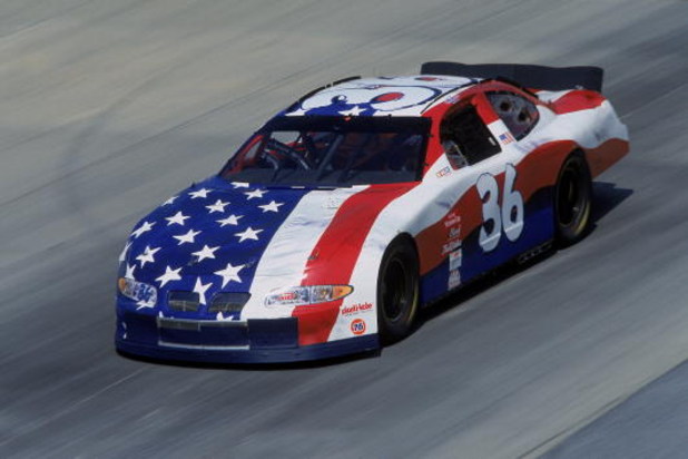 22 Sep 2001:  Ken Schrader who drives the #36 Pontiac Grand Prix for MB2 Motorsports comes down the track during the MBNA Cal Ripken Jr. 400, part of the NASCAR Winston Cup Series at the Dover Downs International Speedway in Dover, Delaware.Mandatory Cred