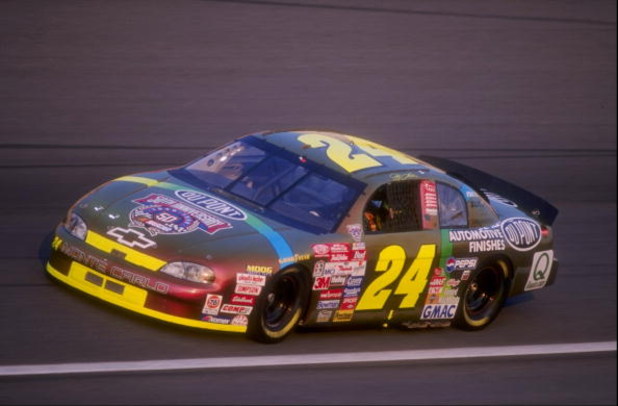 15 May 1998:  Driver Jeff Gordon #24 in action during the Winston at the Charlotte Motor Speedway in Concord, North Carolina. Mandatory Credit: Craig Jones  /Allsport