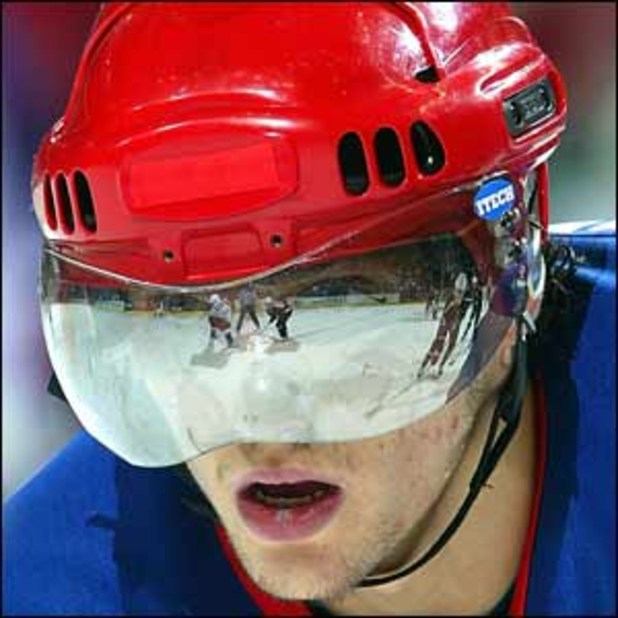 mirror tinted hockey visor