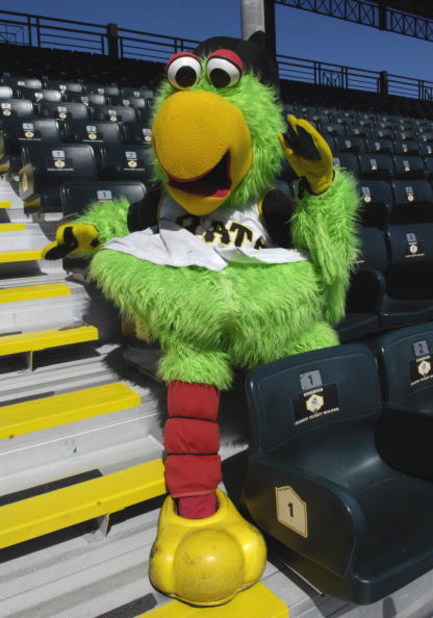 BRADENTON, FL - MARCH 21: The mascot of  the Pittsburgh Pirates before play against the Cincinnati Reds March 21, 2008 at McKechnie Field in Bradenton, Florida.  (Photo by Al Messerschmidt/Getty Images)