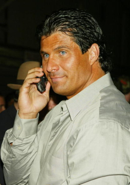 LOS ANGELES - SEPTEMBER 17:  Former baseball player Jose Canseco arrives at The Hot Young Hollywood Party at the Spider Club on September 17, 2004 in Los Angeles, California.  (Photo by Kevin Winter/Getty Images)