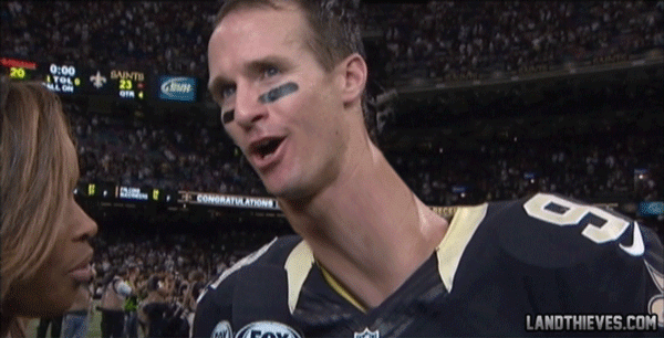 Drew Brees' Long Neck Leads to One of the Best GIFs of the NFL Season